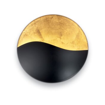 Ideal Lux SUNRISE Aplique dorado, Negro, 4 luces