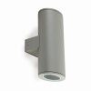 Faro Piston Aplique para exterior Gris, 2 luces