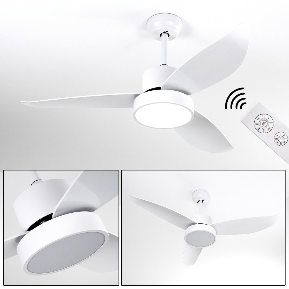 Doha Ventilador de techo LED Blanca, 1 luz, Mando a distancia main product photo