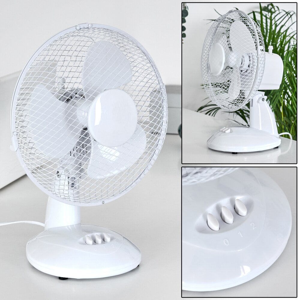 Sopot Ventilador de mesa Cromo, Blanca main product photo