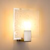 eckig Aplique Acero inoxidable, Blanca, 1 luz