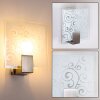 eckig Aplique Acero inoxidable, Blanca, 1 luz