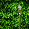Antibes Poste de Jardín Marrón, oro, 1 luz, Sensor de movimiento