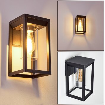 Baoshan Aplique para exterior Negro, 1 luz