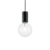 Ideal Lux HUGO Lámpara Colgante Negro, 1 luz