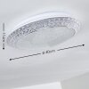 Litto Lámpara de Techo LED Blanca, 1 luz, Mando a distancia