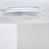 Litto Lámpara de Techo LED Blanca, 1 luz, Mando a distancia