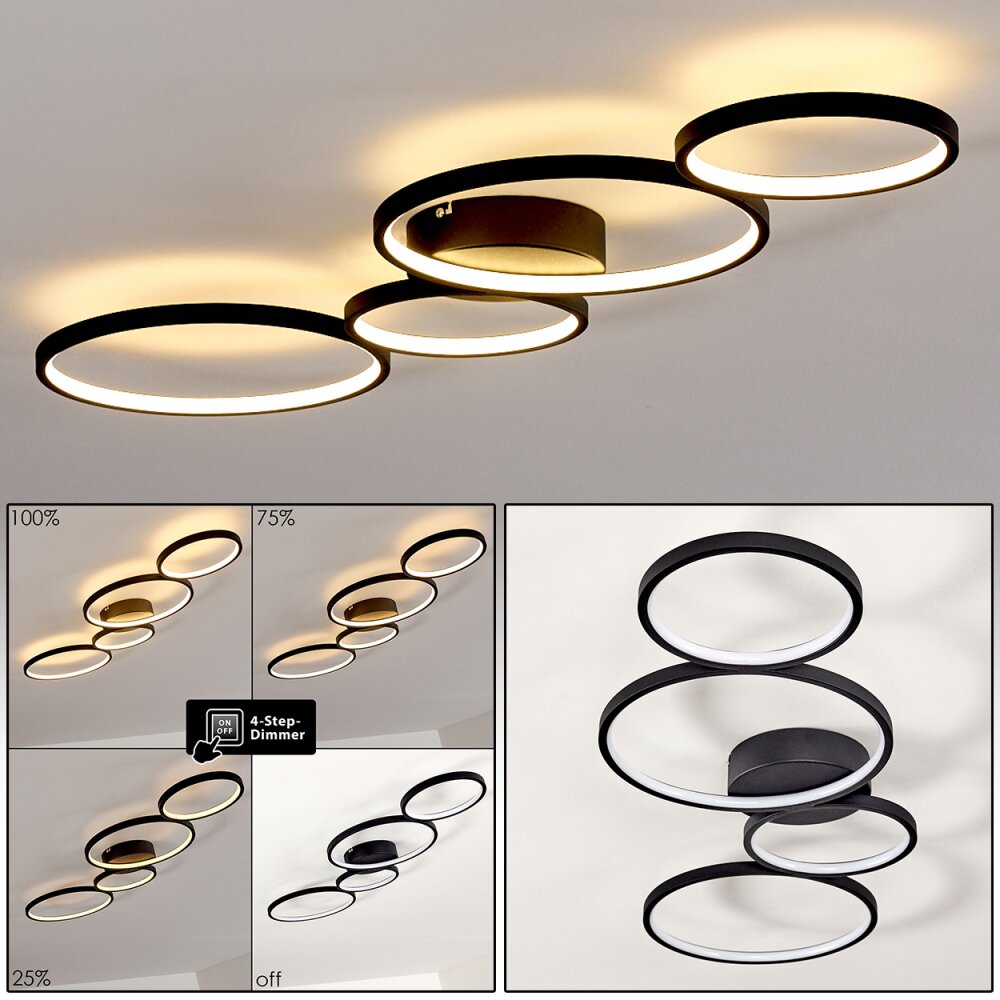 Rodekro Lámpara de Techo LED Negro, 1 luz main product photo