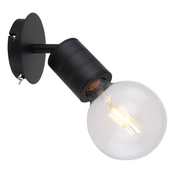 Globo HERMINE Proyector Negro, 1 luz