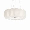 Ideal Lux OVALINO Lámpara Colgante Blanca, 8 luces