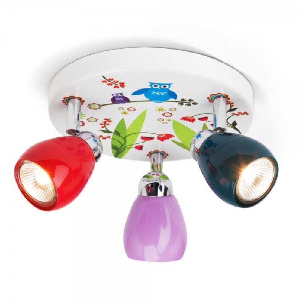 Brilliant Birds Lámpara focos circular Colorido, 3 luces main product photo