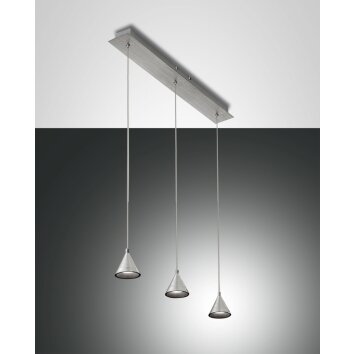 Fabas Luce Delta Lámpara Colgante LED Aluminio, 3 luces