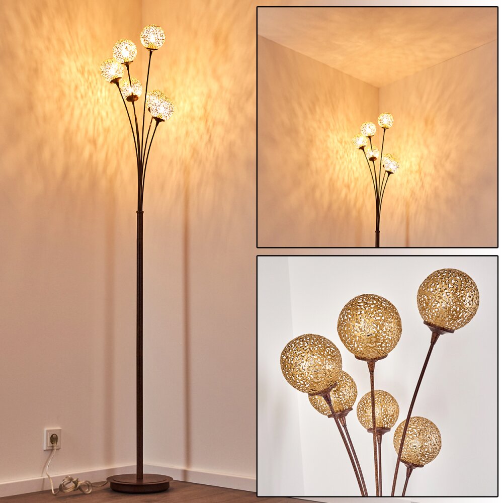 Kitee Lámpara de Pie Marrón, 6 luces main product photo