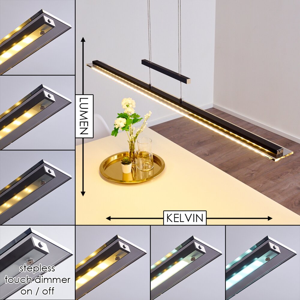 Junsele Lámpara Colgante LED Negro, 1 luz main product photo