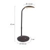 Steinhauer Zenith Lámpara de Mesa LED Negro, 1 luz