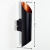 Saulcy Aplique para exterior LED Negro-dorado, 2 luces