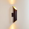 Saulcy Aplique para exterior LED Negro-dorado, 2 luces