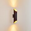 Saulcy Aplique para exterior LED Negro-dorado, 2 luces