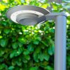 GAKONA Poste de Jardín LED Gris, 1 luz