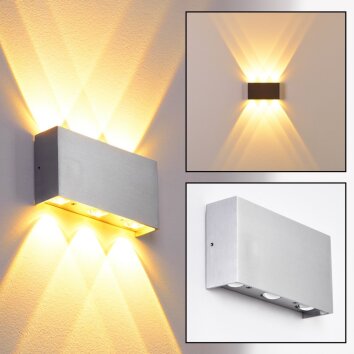 Lente Aplique LED Aluminio, 6 luces