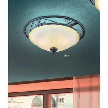 Globo RUSTICA II Lámpara de techo Color óxido, 2 luces