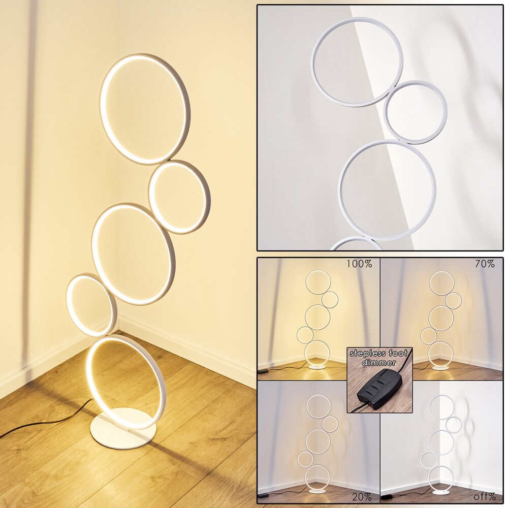 Rodekro Lámpara de Pie LED Blanca, 1 luz main product photo