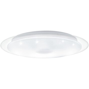 EGLO LANCIANO Lámpara de Techo LED Transparente, claro, Blanca, 1 luz, Mando a distancia