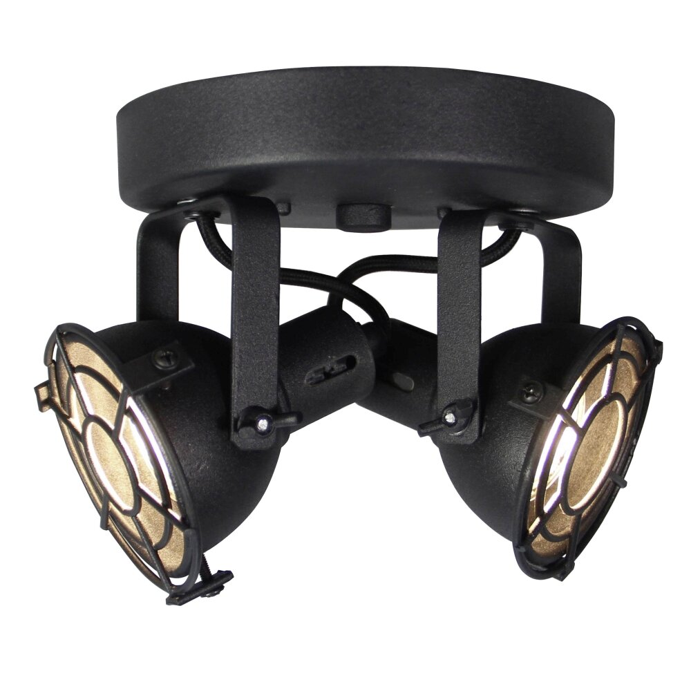 Brilliant Jesper Lámpara focos circular LED Negro, 2 luces main product photo