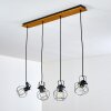 Sundsvall Lámpara Colgante Marrón, Negro, 4 luces