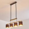 Glane Lámpara Colgante Níquel-mate, 4 luces