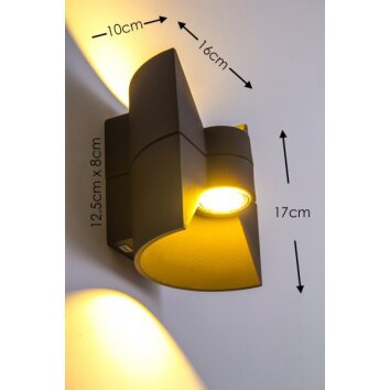 San Jose Aplique para exterior LED Antracita, 2 luces