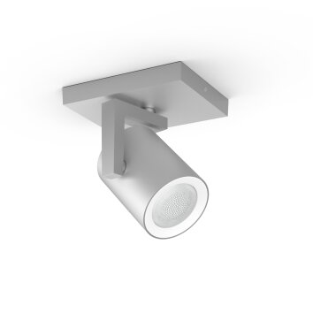 Philips Hue Ambiance White & Color Argenta Extensión spot de pared/techo Plata, 1 luz, Cambia de color