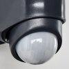 Larvik Aplique para exterior LED Antracita, 1 luz, Sensor de movimiento