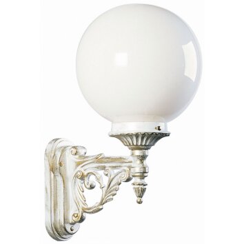 Albert 609 Aplique para exterior dorado, Blanca, 1 luz