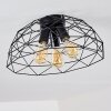 Hajom Lámpara de Techo Negro, 3 luces