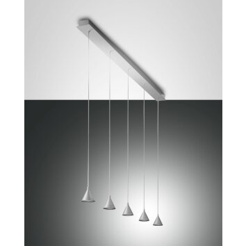 Fabas Luce Delta Lámpara Colgante LED Aluminio, 5 luces