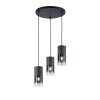 Lámpara Colgante Trio Leuchten ROBIN Negro, 3 luces