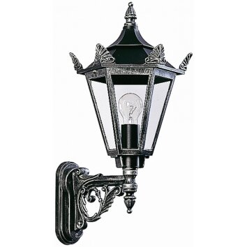 Albert 1806 Aplique para exterior Negro, Plata, 1 luz