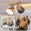 Lámpara de Techo Orny Antracita, Madera clara, 2 luces