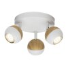 Brilliant Scan Lámpara focos circular LED Madera clara, Blanca, 3 luces