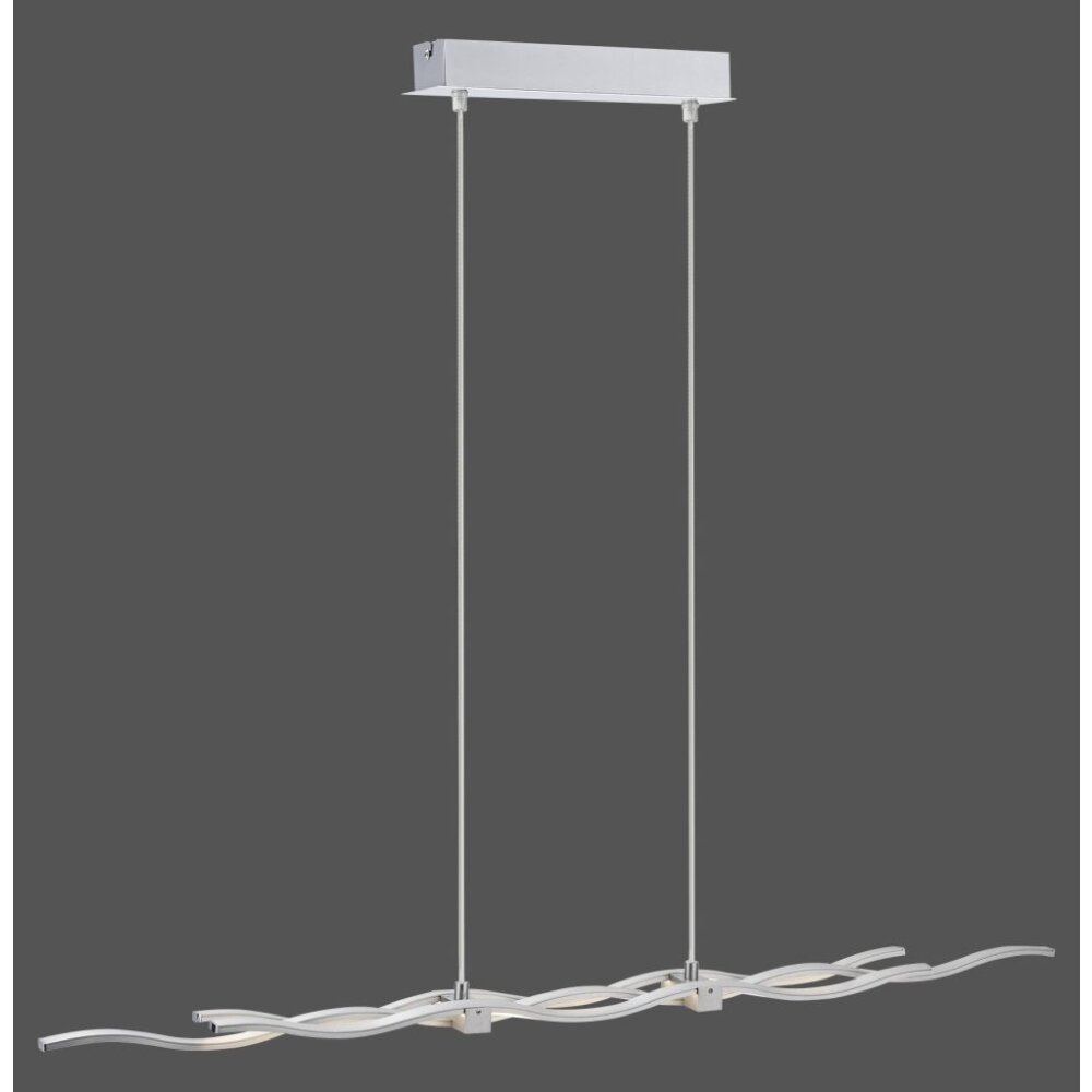 Leuchten Direkt LOLA-WAVE Lámpara Colgante LED Acero inoxidable, 2 luces, Mando a distancia, Cambia de color main product photo