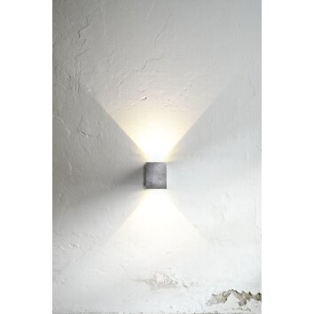 Nordlux Canto Kubi Aplique para exterior LED Galvanizado, 2 luces