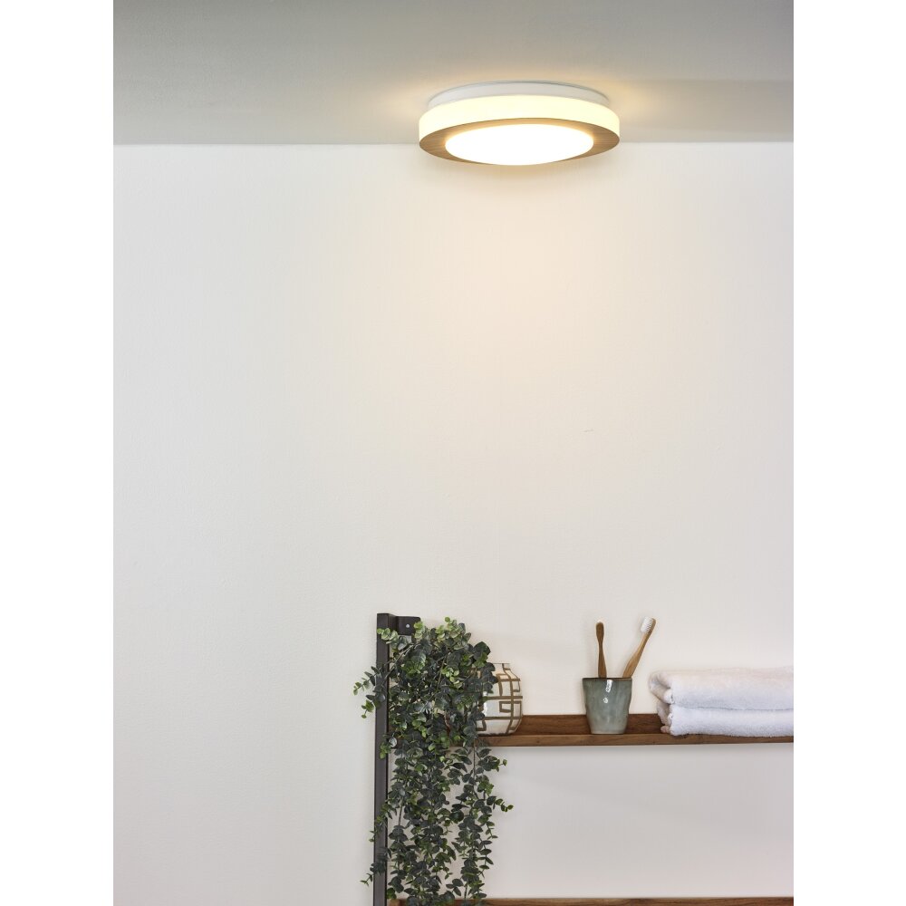 Lucide DIMY Lámpara de Techo LED Madera oscura, 1 luz main product photo