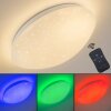 Quebec Lámpara de techo LED Blanca, 1 luz, Mando a distancia, Cambia de color