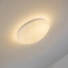 Quebec Lámpara de techo LED Blanca, 1 luz, Mando a distancia, Cambia de color