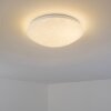 Quebec Lámpara de techo LED Blanca, 1 luz, Mando a distancia, Cambia de color