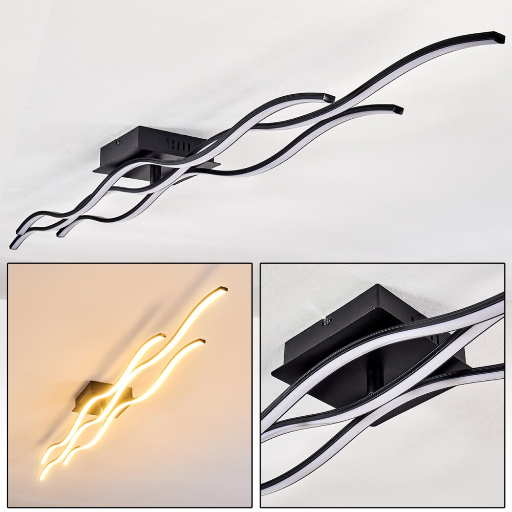 Flow Lámpara de Techo LED Negro, 3 luces main product photo