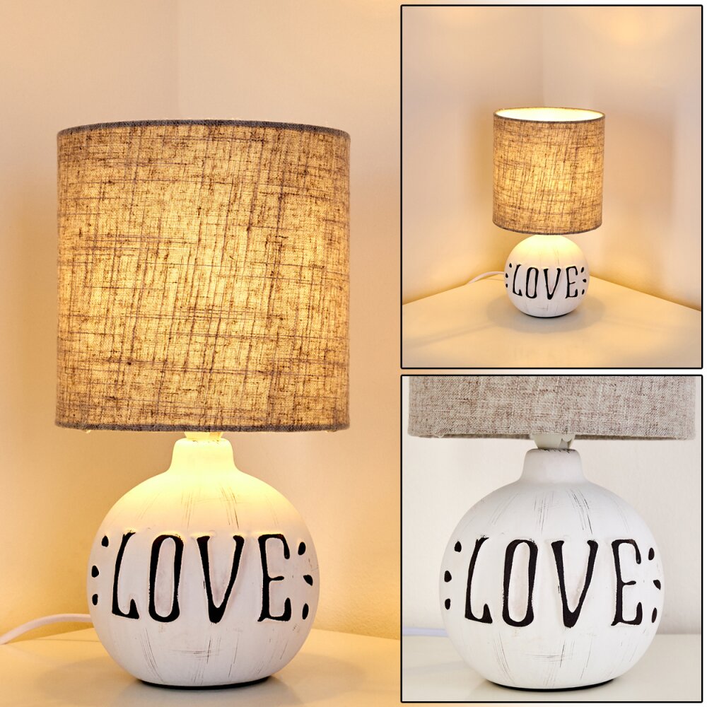 Seon LOVE Lámpara de Mesa Blanca, 1 luz main product photo