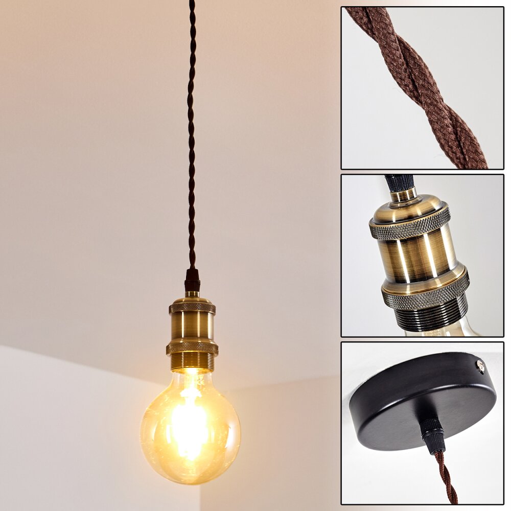 Gunnison Lámpara Colgante Bronce, Latón, Negro, 1 luz main product photo