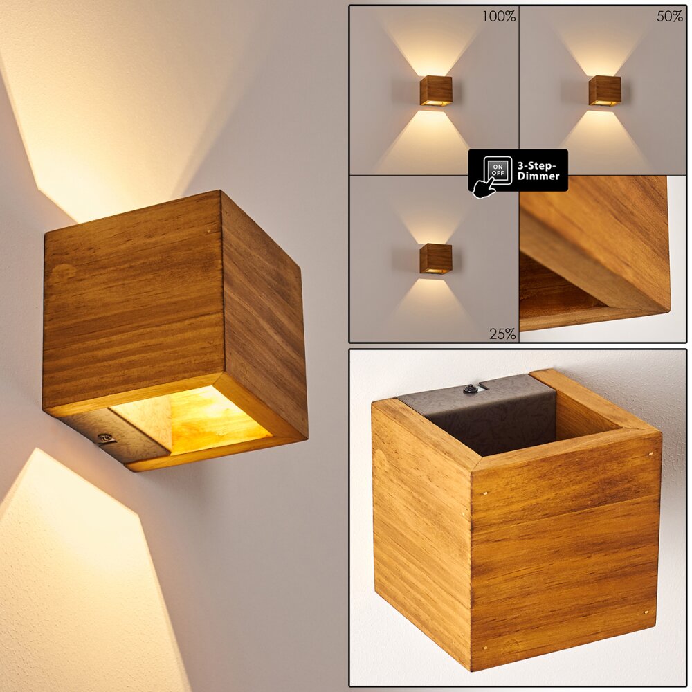 Adak Aplique LED Madera oscura, 1 luz main product photo